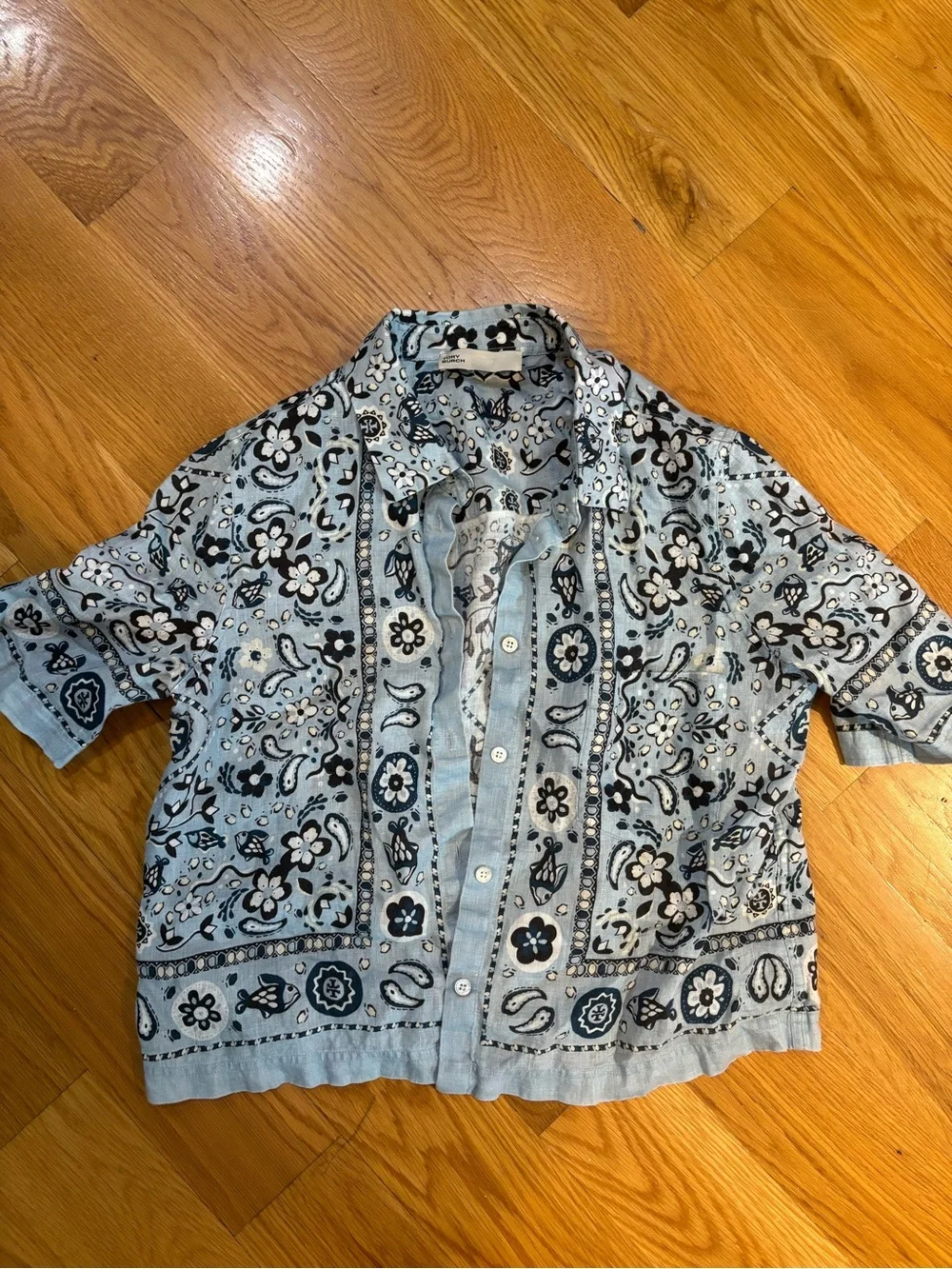 Tory burch Pisces dream camp linen shirt